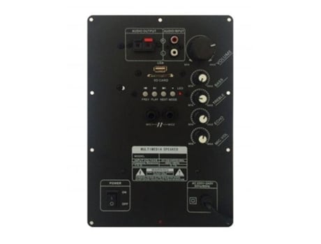 Amplificador 200W Stereo para Coluna de Som C/Leitor Usb / Sd Bluetooth e Microfone
