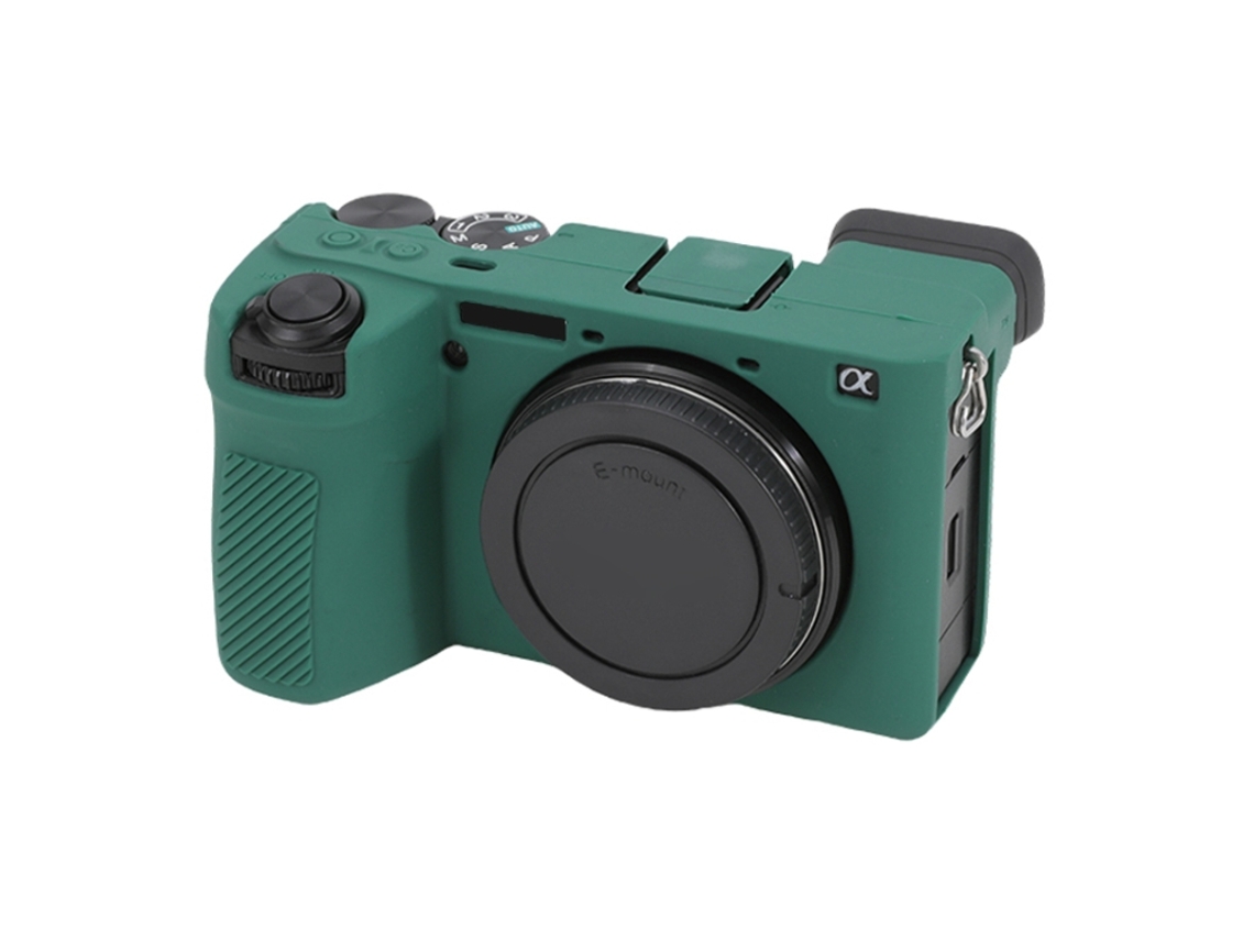 Capa Protetora De Silicone Macio Brilhante Para Sony Ilce-6700 / A6700 Verde