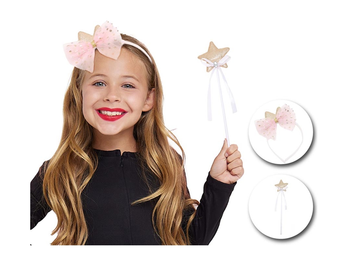 Kit Princesa Mágica Infantil Tiara e Varinha