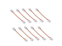 Kit Conector para Fita Led Cob 3pin 10mm 10pcs conexão rápida compatível com 5v 12v 24v | S/MARCA