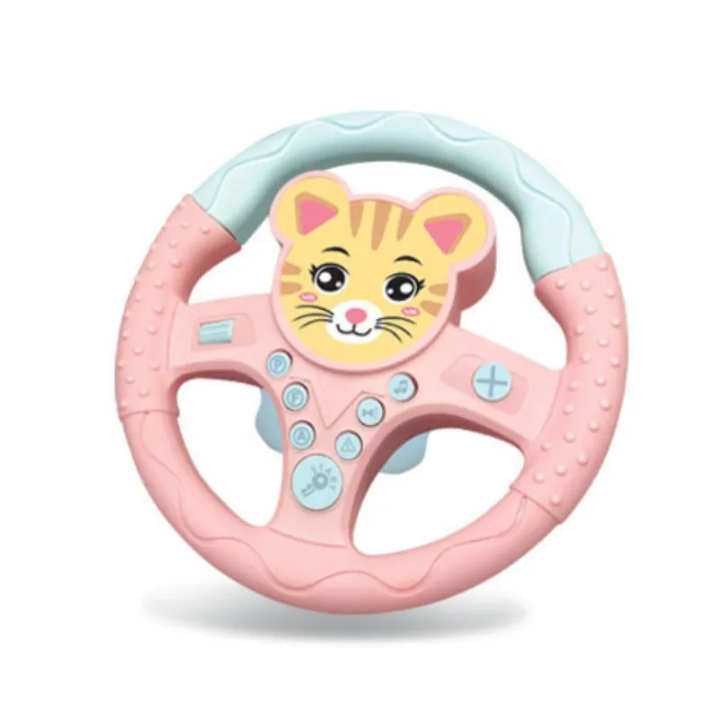 Volante Brinquedo CHRUI com Simulação de Direção e Efeitos Sonoros (rosa Gato)