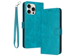 Capa Em Couro Pu Textura De Gémeo Para Apple Iphone 16 Pro Max - Verde