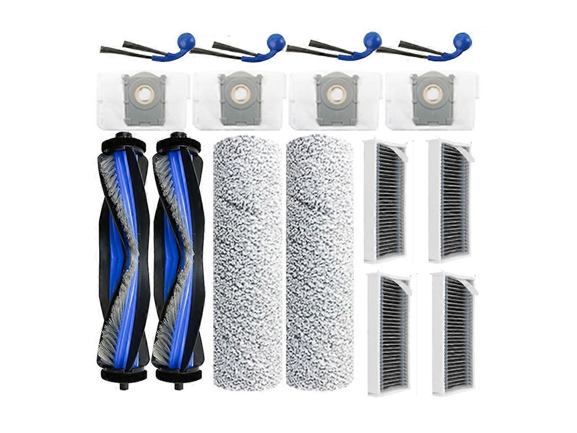 Conjunto De 16 Peças Para Aspirador Ecovacs Deebot T80 Omni/t80 Pro Omni: Escova Lateral Principal, Filtro Hepa, Saco De Pó, Rolo E Pano De Limpeza.