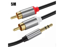 Cabo Aux 3,5mm Para Rca Jack Áudio 2x Rca Macho Para Jack Zmliyecqnq