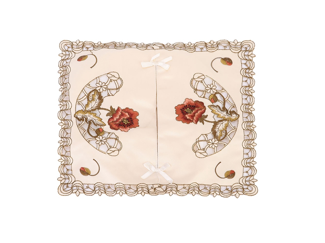 Uma Caixa De Lenços De Papel Quadrada, Em Poliéster, Com Um Design Elegante E Bordado, Perfeita Para Decoração De Casa.
