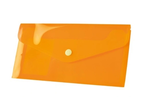 Nova! Pasta Laranja Elegante Com Fecho Perfeita Para Armazenar Documentos E Acessórios De Escritório. Confira Agora! Tétis