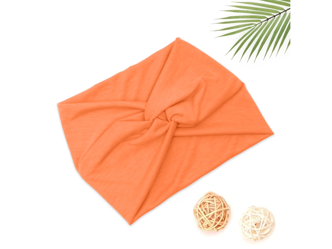 Banner Cruzado Para Cabelo De Algodão Doce Refinado Laranja Clara