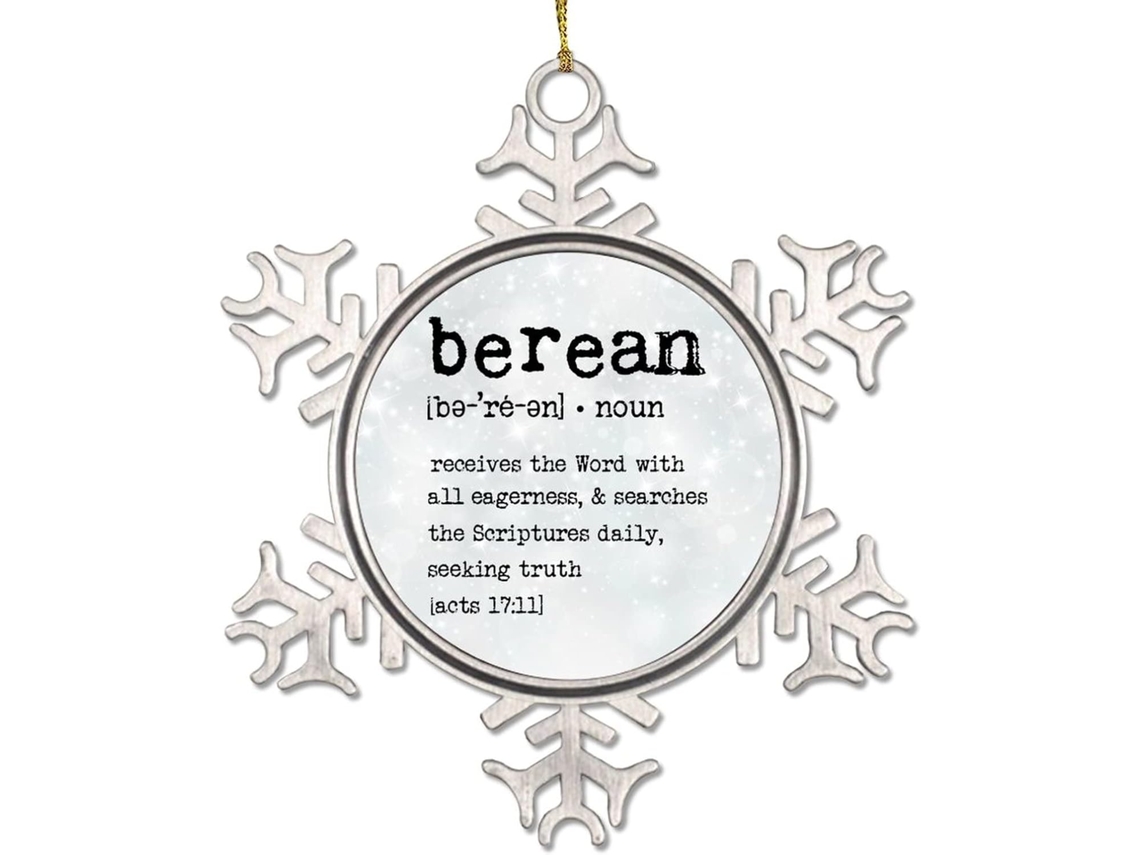 Decoração Bereana De Metal Com Mot Béréen - Ornamento Redondo - Lembrança De Campanha - Ornamento Suspenso
