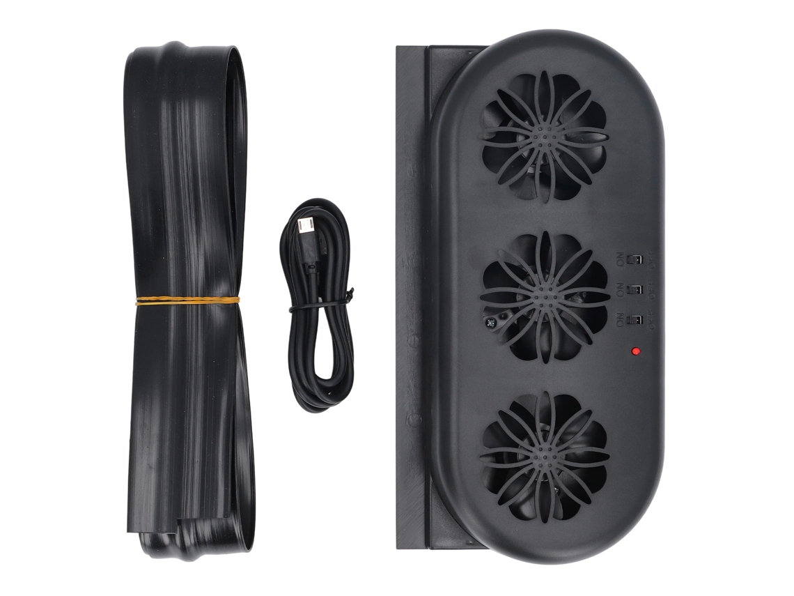 Ventilador Usb Carro 3 Ventoinhas Resfriamento Rápido Remoção Odores