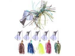 Kit 5 Iscas Spinnerbait para Pesca Bass Trout Salmon