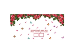 Adesivo Parede Vinil Rosa Romântico LAXISCREED