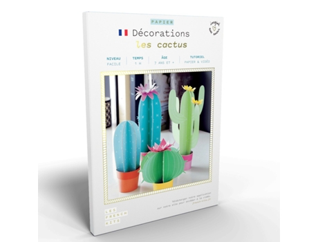 Caixa de Criação de Papel 4 Cactos Les French Kits