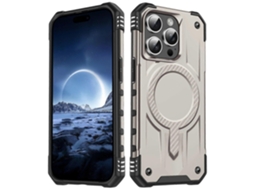 Capa Para Iphone 15 Pro Compatível Com Airbags Magsafe De Quatro Cantos, Capa De Pctpu Dourada