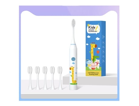 Escova de Dentes Elétrica XM Sónica com Temporizador Inteligente e Cerdas Macias para Crianças dos 3 aos 12 Anos