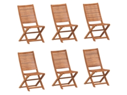Maison Exclusive - Cadeiras De Jardim Dobráveis 6 Pcs 51x66x95 Cm Acácia Maciça