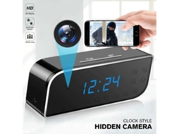 Mini câmera espiã 720P WiFi despertador babá câmera de vigilância câmera escondida em casa ou escritório P16668 S/MARCA