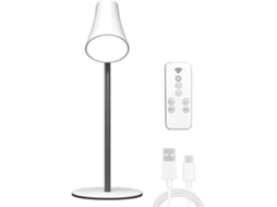 Luminária De Mesa Recarregável Com Controle Remoto