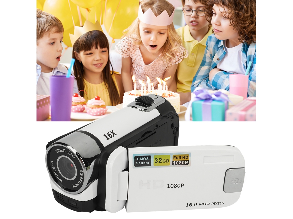 Câmera Digital D90 1080p 16mp, Tela Giratória De 2,4 Polegadas, Filmadora Com Zoom De 16x, Gravadora De Vídeo Hd Com Luz De Preenchimento Brilvibera