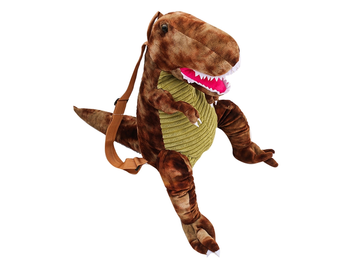 Mali mochila de Dinossauro 3d Pelúcia Infantil para Escola Viagem Camping Cute Animal Marrom