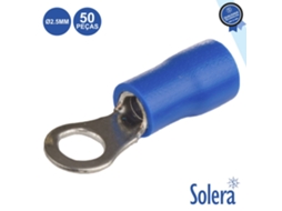 Terminal Redondo Isolado 2.5mm 50x Azul Solera