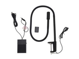Lâmpada Uv Led de Mesa com Pescoço de Ganso, Clip e Controle por Pedal para Cura de Cola, Unhas e Cílios | S/MARCA