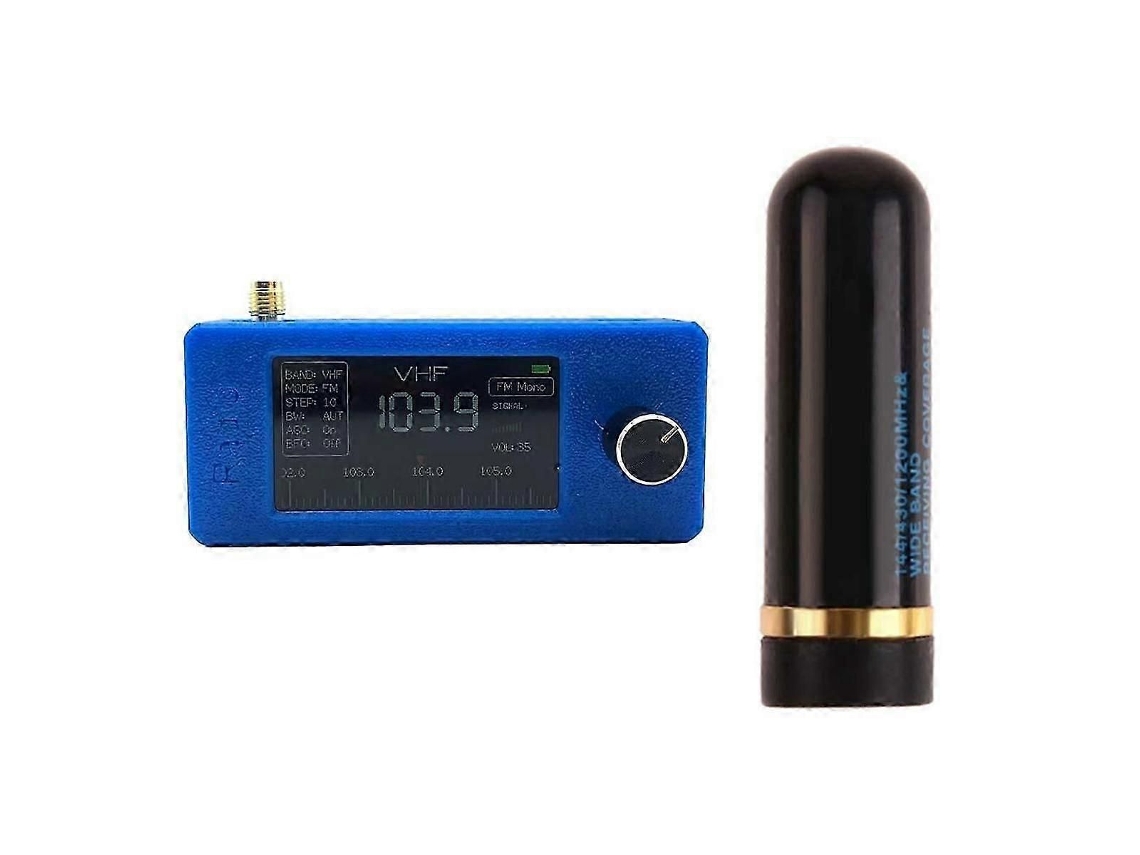0.5khz 181mhz Rádio Portátil de Bolso Tela Ips 1,9 Polegadas com Antena Receptor Todas as Banda S Hf Sw Mw Vhf C GOKOCO