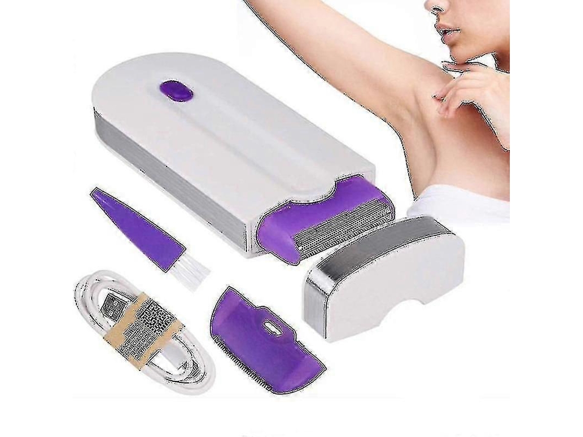 Depilador Elétrico Recarregável 2 Em 1 Para Mulheres, Dispositivo De Remoção De Pelos Indolor Com Sensor Instantâneo Ly Ebike