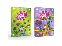 Tranjis Games - Pacote De Jogo De Cartas Virus + Pacote De Expansão Virus 2 Evolution - Versão Em Espanhol