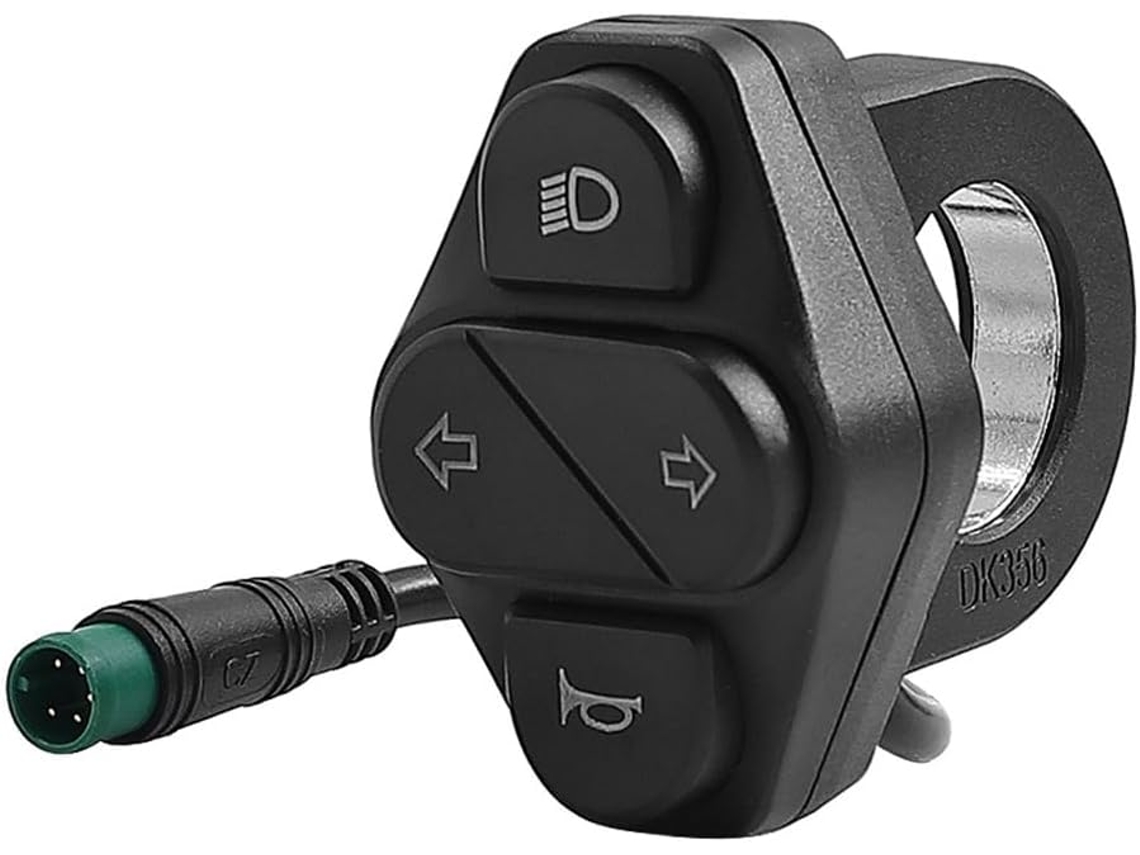 Botão SFUSHOS multifuncional para farol e pisca-pisca de scooter elétrica