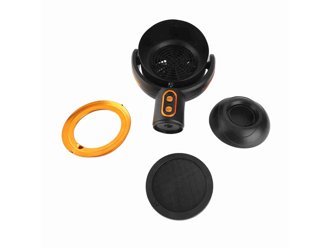 Exaustor de Mesa Portátil com Íons Negativos 2 Marchas Filtro Removível para Churrasco e Fondue Usb Recarregável | S/MARCA