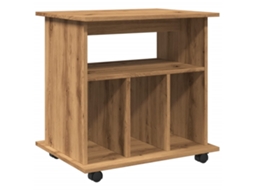 Rolling Cabinet, Rolling Cabinets Vidaxl Marrom Madeira Processada (n/a)