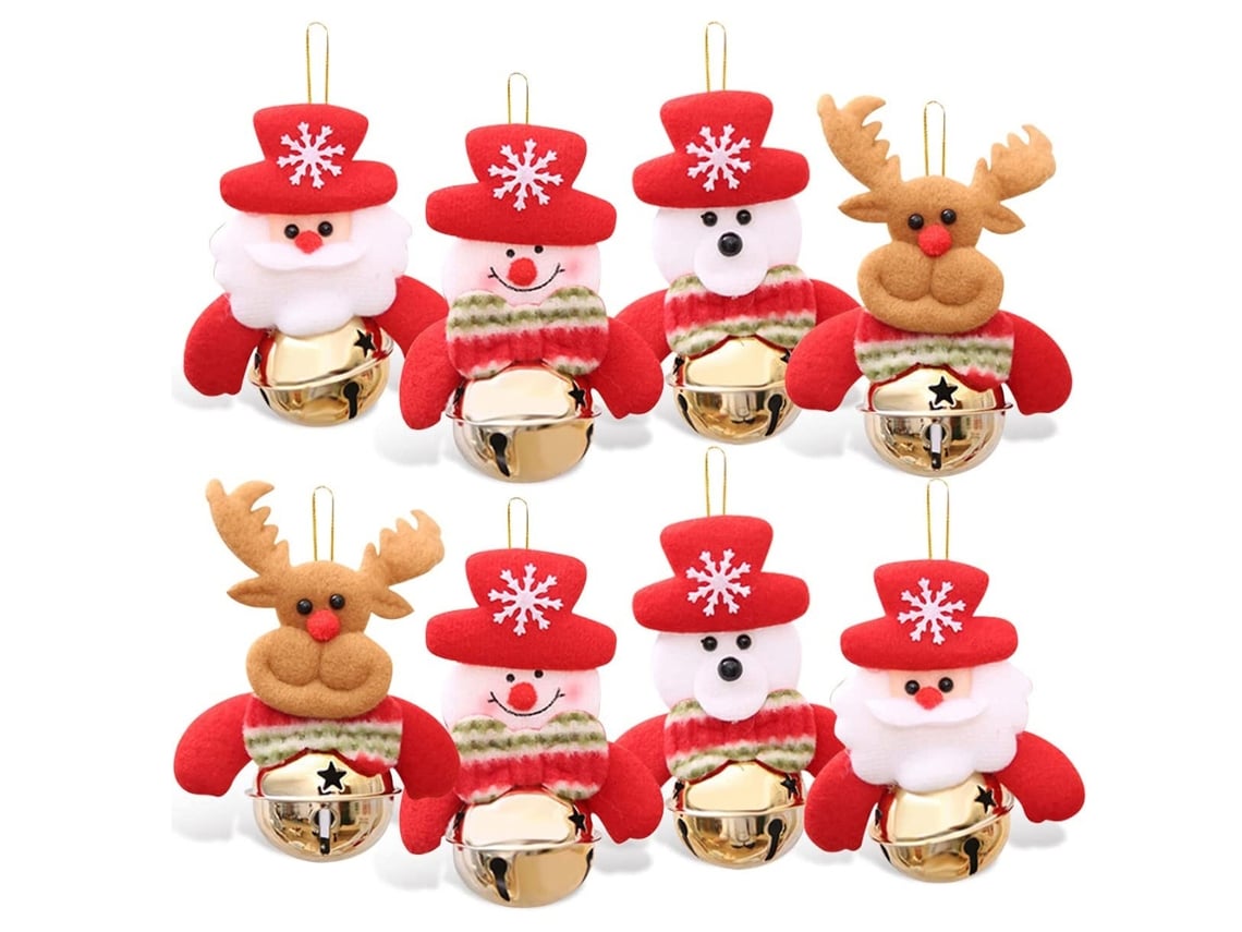 8Pcs Acessórios de Decoração de Natal Boneca de Árvore de Natal