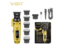Máquina de Cortar Cabelo Elétrica com Visor Digital e Função de Aceleração. MDUG (dourado)