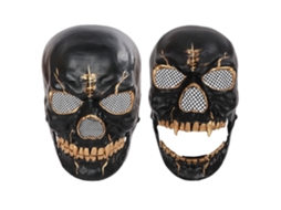 Primerox máscara de Esqueleto com Mandíbula Móvel Halloween Terror para Festa Carnaval Cosplay