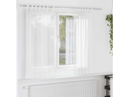 Vidaxl Cortinas De Voile Com Laços 2 Pcs Branco 140x140 Cm