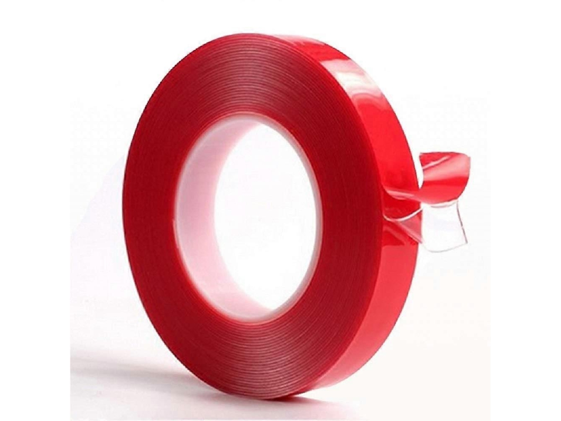 Cinta de Montaje Transparente 10m X 10mm Adhesivo Acrílico Doble Cara Resistente Ao Clima para Interior e Exterior