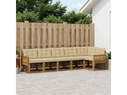 Vidaxl Conjunto De Sofás Para Exterior 6 Unid. Natural E Bege