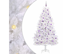 Conjunto 1 Árvore De Natal Artificial Vidaxl Branco Pvc (240 Cm)