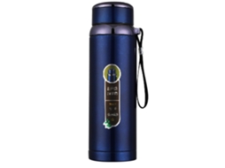 Garrafa Isolada Inox 1000ml Boca Larga com Filtro Azul