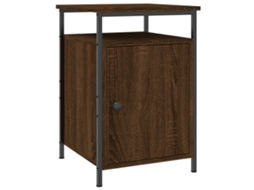 Bedside Cabinet, Bedside Cabinets Vidaxl Marrom Madeira Processada (n/a)