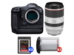 Eos R3 + Rf 70 200mm F/2.8 L Is Usm + 2 Sandisk 256gb Extreme Pro Cfexpress Type B + 3 Canon Lp e19 + Ebook Pricedirect CANON