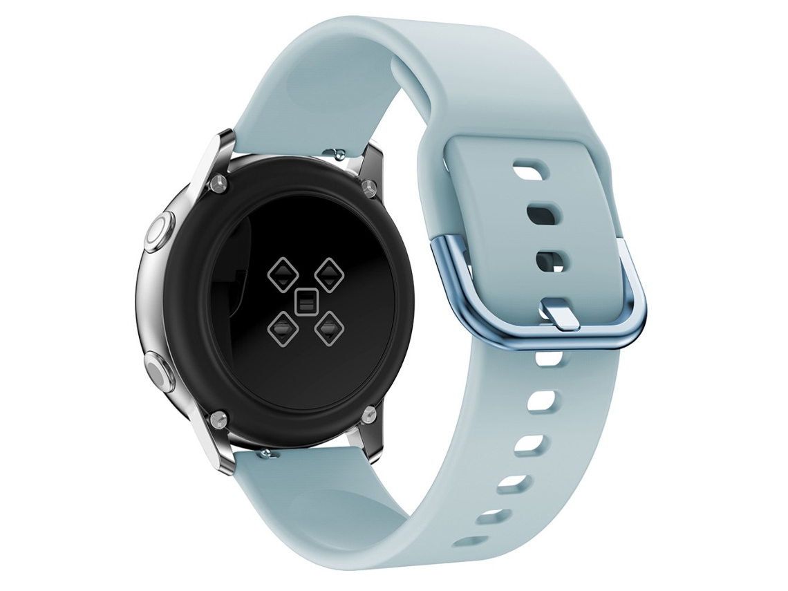 Bracelete Silicone 20Mm para Samsung Galaxy Watch Active Sm-R500 Azul Claro
