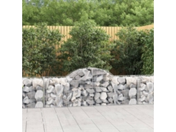 Vidaxl Cestos Gabião Arqueados 11pcs 200x50x60/80 Cm Ferro Galvanizado