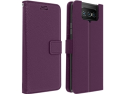 Bolsa Asus Zenfone 7/7 Pro AVIZAR Livro Carteira Violeta