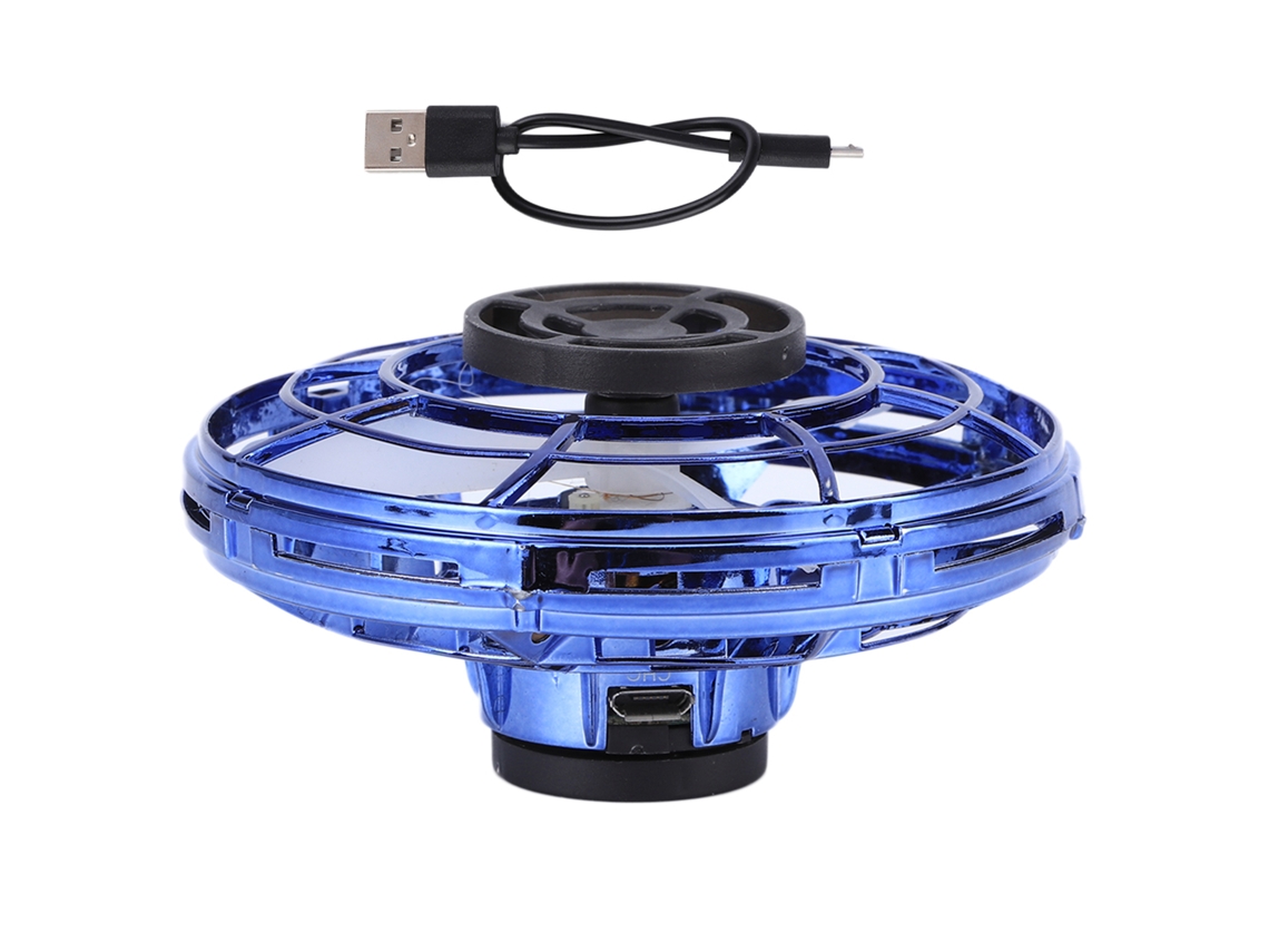 Drone Mini Brinquedo Voador Led Com Rotação De 360 Graus Brinquedo Voador Por Indução Anti-estresse Azul