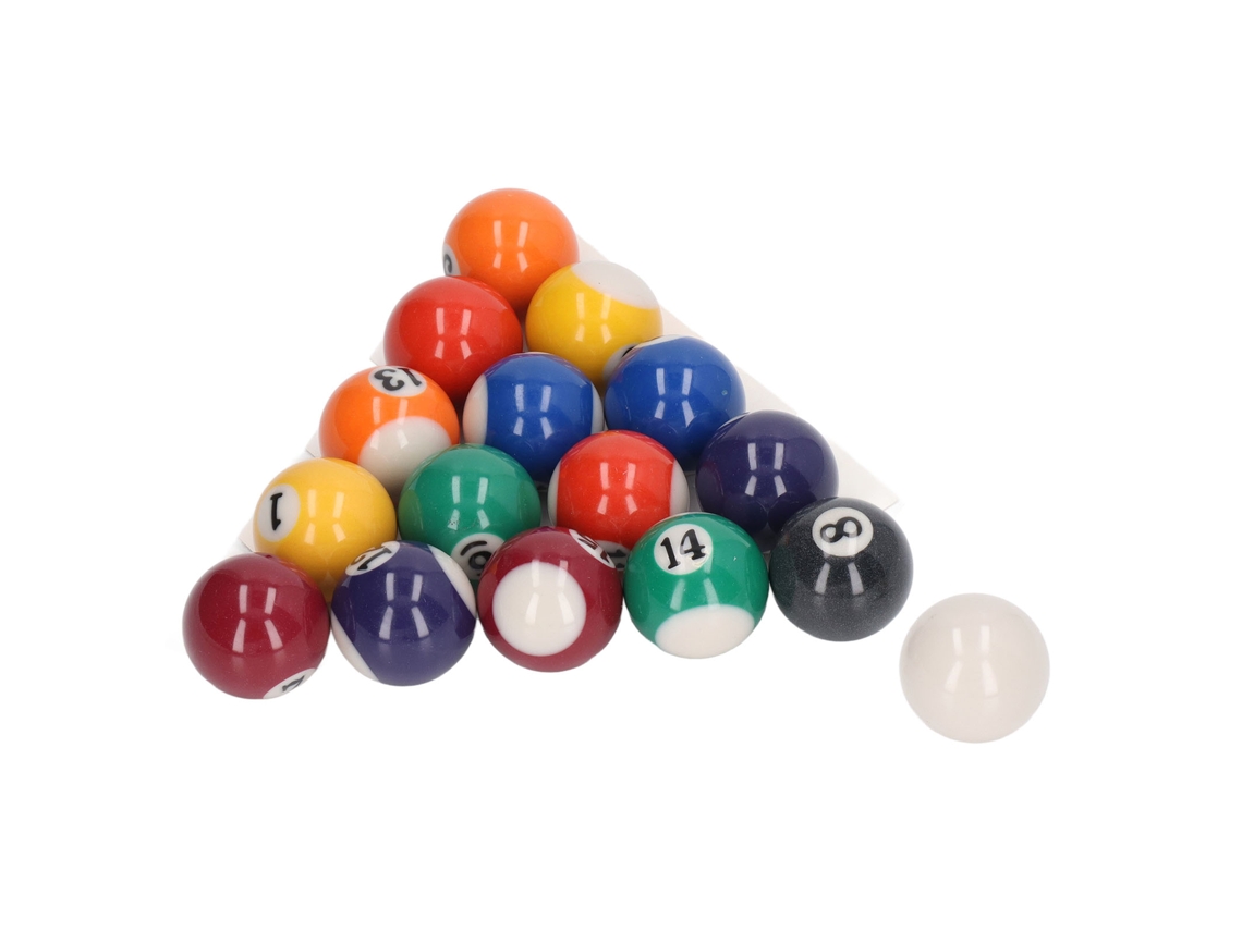 Primerox 16pcs Bolas de Bilhar Mini 32mm Resina Ecológica Resistente a Impacto para Crianças Salão de Jogos
