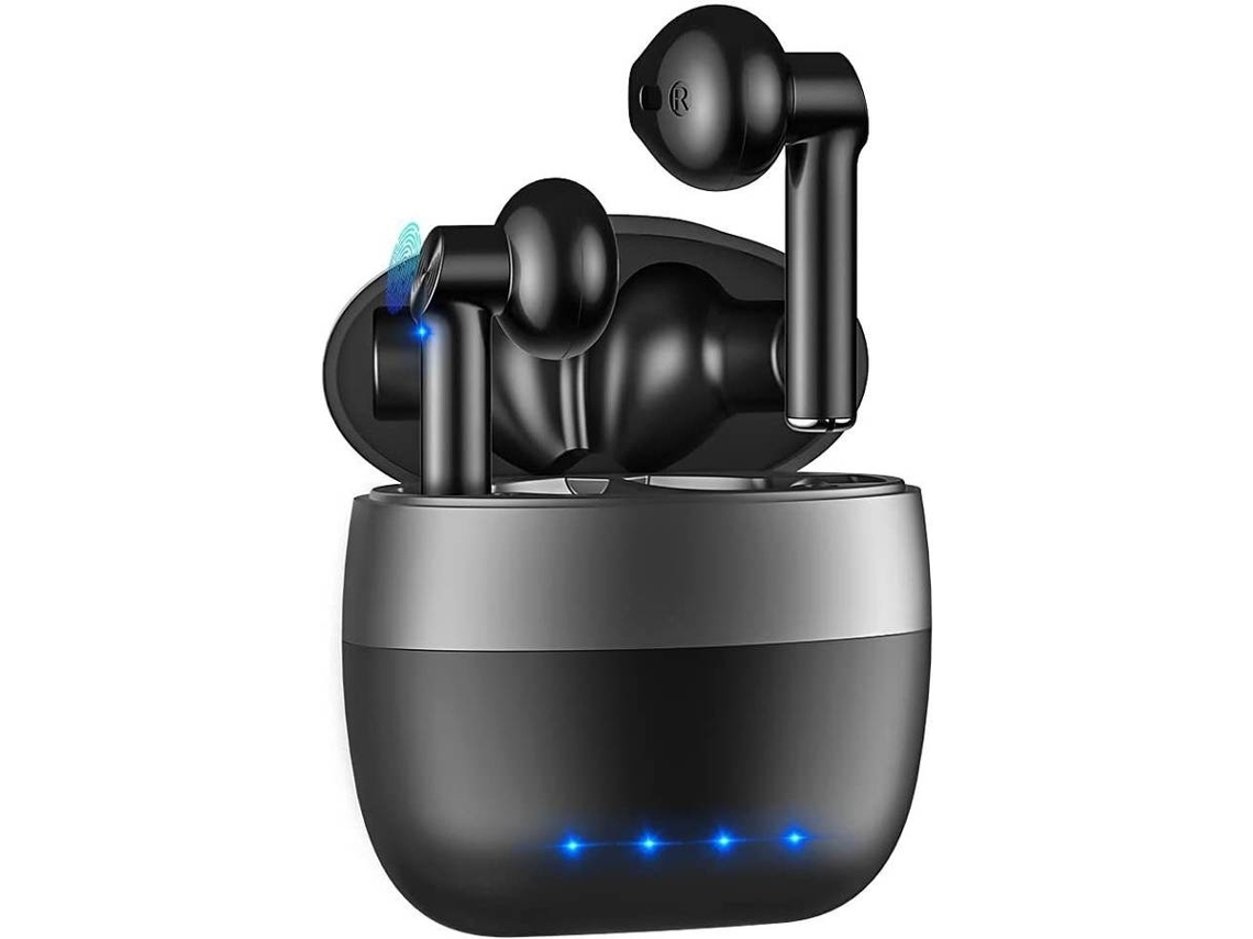 Auriculares Bluetooth True Wireless ENKERS com Usb-C Quick Charge Emparelhamento Automático Graves Profundos Estéreo Microfone Integ