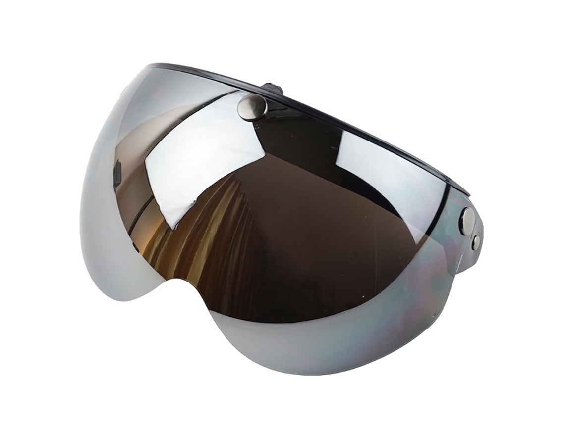 Visera para Casco Retro de 3 Botones, Proteção contra Viento y Sol S/MARCA