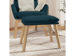 Vidaxl Apoio De Pés 45x29,5x35 Cm Veludo Azul