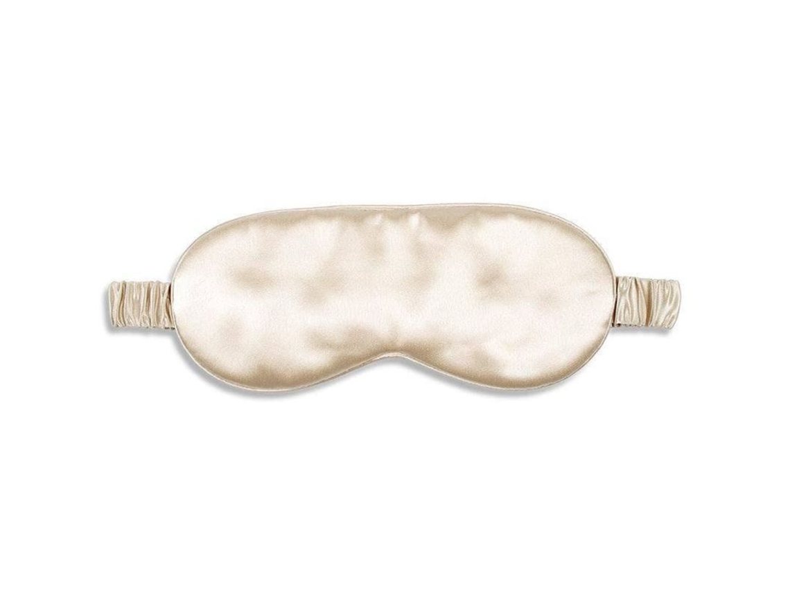 Máscara de Dormir de Luxo na Cor Champanhe, 100% Seda AQUAFORGE